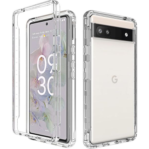 Custodia Google Pixel 6A, Custodia Protettiva Ibrida Trasparente Posteriore In Tpu Antiurto Per Google Pixel 6A Clear-image