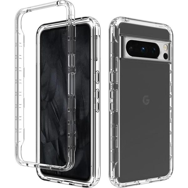 Custodia Google Pixel 8 Pro, Copertura Posteriore Trasparente Ibrida, Robusto Paraurti In Tpu, Custodia Antiurto Per Google Pixel 8 Pro-image