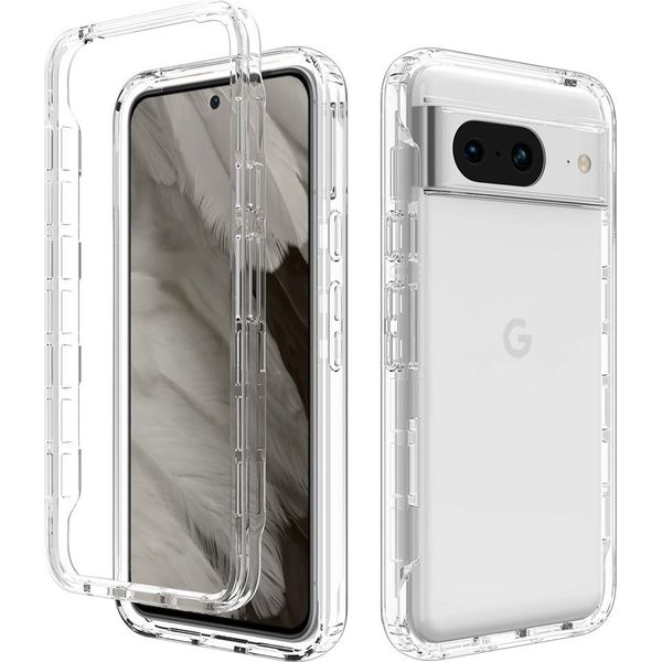 Custodia Google Pixel 8, Custodia Protettiva Ibrida Trasparente Posteriore In Tpu Antiurto Per Google Pixel 8 Clear-image