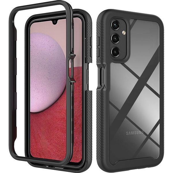 Galaxy A14 5G Case, Hybrid Transparent Back Cover, Rugged Tpu Bumper, Custodia Antiurto Per Samsung Galaxy A14 5G Nero-image