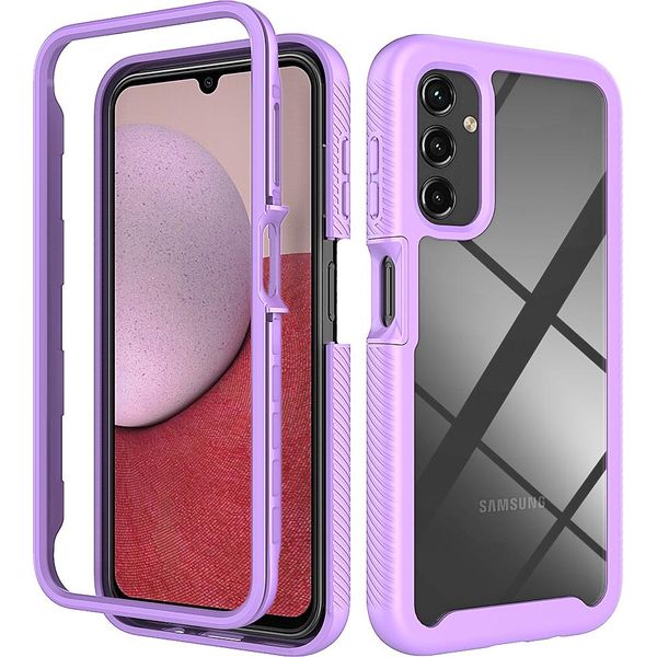 Galaxy A14 5G Case, Hybrid Transparent Back Cover, Rugged Tpu Bumper, Shockproof Case Per Samsung Galaxy A14 5G Purple-image