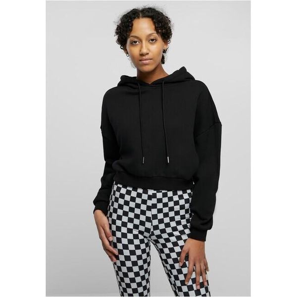 DáMská Mikina Urban Classics Ladies Cropped Heavy Hoody Nero - Xs-image