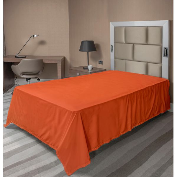 Abakuhaus Lenzuolo Arancione, Illustrazione Su Sfondo Normale Con Grafica Boema In Stile Retrò Dai Colori Vivaci, Lenzuolo Morbido E Confortevole Per Un Letto Decorativo 1 Pezzo 260 Cm X 168 Cm, Arancione-image