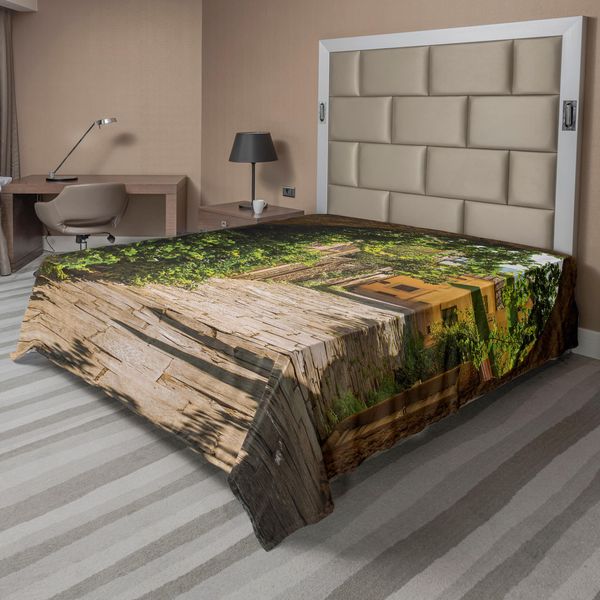 Abakuhaus Lenzuolo Medievale, Strade Della Toscana Antico Mediterraneo Città Medievale Alta Cultura Europea Italia, Morbido E Comodo Lenzuolo Superiore Per Un Letto Decorativo 1 Pezzo 260 Cm X 228 Cm, Multicolore-image
