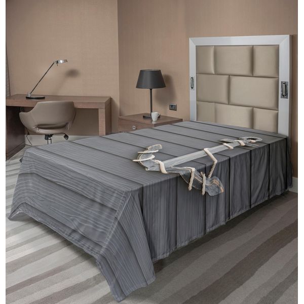 Abakuhaus Lenzuolo Con Ancora, Tema Nautico Ancora Di Legno Con Corda Appesa Al Muro Motivo Fotografico A Tema Marittimo, Lenzuolo Morbido E Confortevole Per Un Letto Decorativo 1 Pezzo 190 Cm X 100 Cm, Grigio-image
