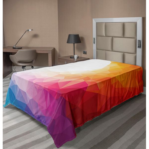 Abakuhaus Lenzuolo Sportivo, Ritratto Di Ginnasta, Geometrico Colorato, Digitale, Forme Moderne, Olimpiadi, Morbido E Confortevole Lenzuolo Superiore Per Un Letto Decorativo, 1 Pezzo, 260 Cm X 168 Cm, Multicolore-image