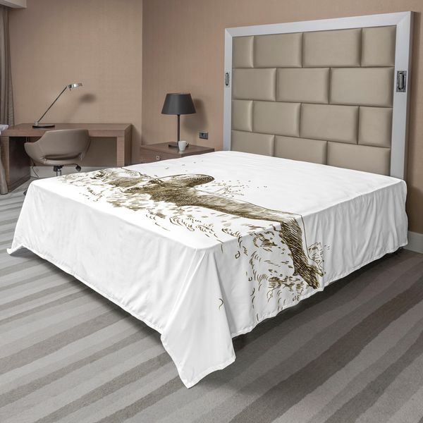 Abakuhaus Lenzuolo Olympia, Nuoto, Stile Farfalla, Competizione Sportiva, Schizzi Artistici, Illustrazione Artistica, Lenzuolo Morbido E Confortevole Per Un Letto Decorativo, 1 Pezzo, 275 Cm X 260 Cm, Verde Oliva E Bianco-image