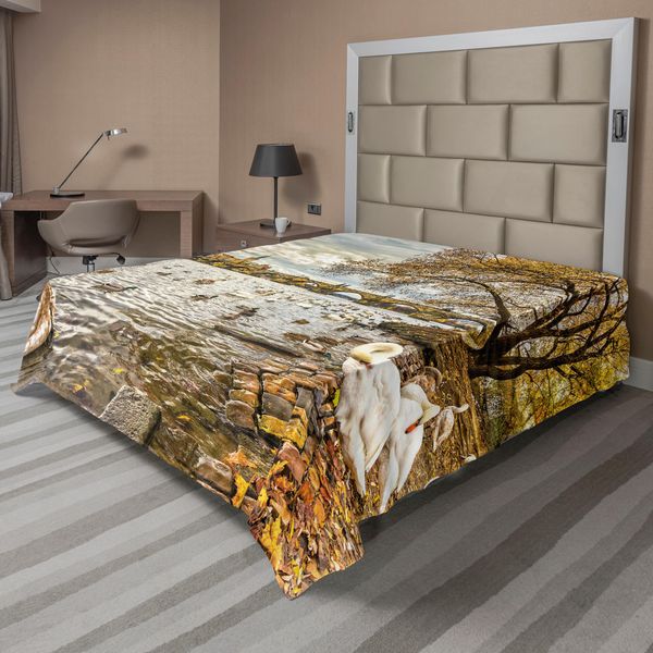 Abakuhaus Lenzuolo Paesaggistico, Ponte Carlo Di Praga Città Vecchia Repubblica Ceca Vista Sul Fiume, Lenzuolo Morbido E Confortevole Per Un Letto Decorativo 1 Pezzo 260 Cm X 228 Cm, Multicolore-image