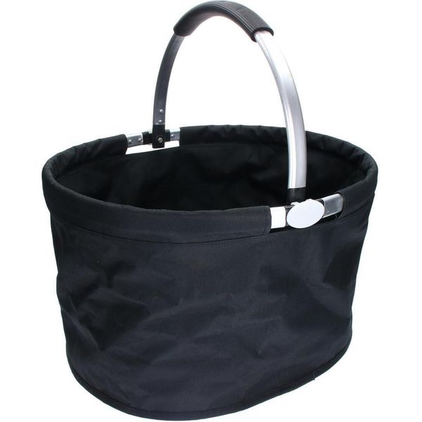 Cestino Per La Spesa "Silandre"" Nero Cestino Per La Spesa Pieghevole Rotondo Con Manico In Alluminio Spaziosa E Robusta Borsa Per La Spesa Da 36 Litri Di Volume Nero"-image