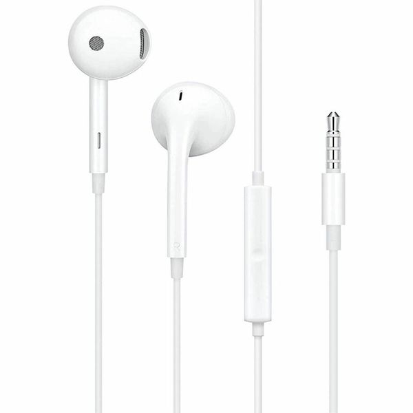 Cuffie Stereo (MH156) - Jack 3,5 Mm Con Microfono - Bianco (Confezione Bulk)-image