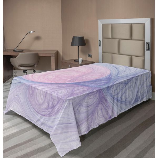 Abakuhaus Lenzuolo Psichedelico, Frattale Astratto Misterioso Con Strano Motivo Decorativo Sull'eternità, Lenzuolo Morbido E Confortevole Per Un Letto Decorativo 1 Pezzo 260 Cm X 168 Cm, Viola Rosa-image