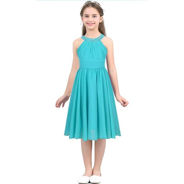Ragazze Bambini Principessa Abito Dimensioni 176 Cm Festive Strass Flower Girl Dress Pageant Abito Da Sera Matrimonio-image