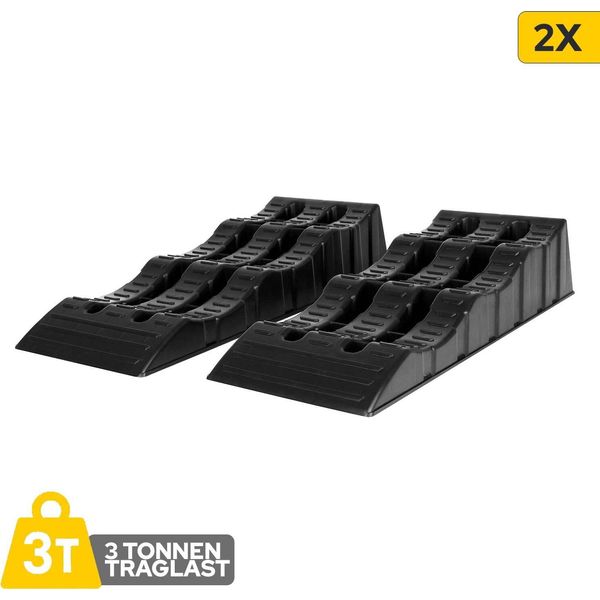 Rampa Di Sollevamento Pneumatici Per Auto Stabilizzazione Per Caravan Set Da 3,5 Tonnellate-image