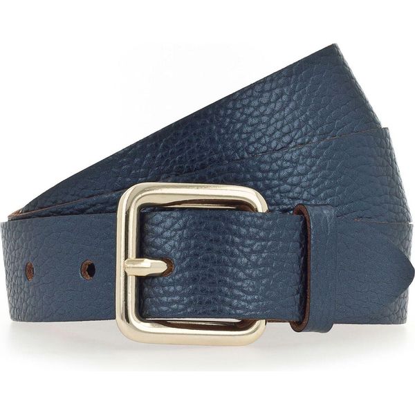 Vanzetti Pelle Cintura 30Mm Metallic Belt W80 Blue Metallic Blu Scuro-image