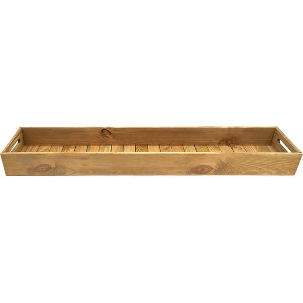 Vassoio Di Servizio/Decorativo Xxl In Legno Naturale - Lunghezza Circa 95 Cm-image