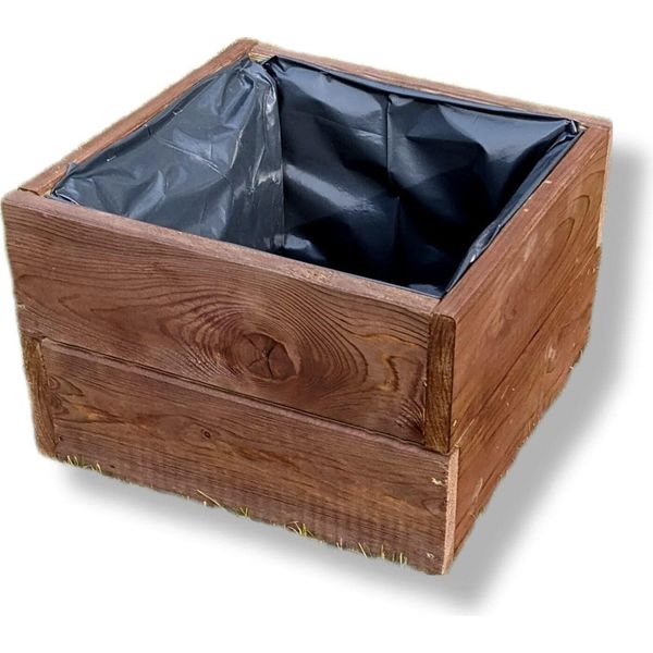 Fkl Design Home Deco Fioriera In Legno D26 (Palissandro, 40 X 40 X 28 Cm)-image