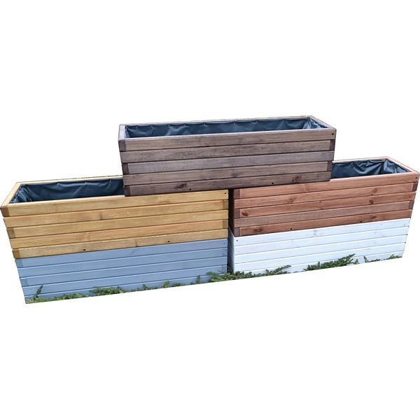 Fkl Design Home Deco D3 Fioriera Da Giardino In Legno - (Noce, 80)-image