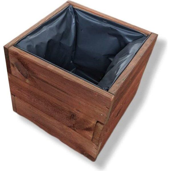 Fkl Design Home Deco Fioriera In Legno D26 (Noce, 30 X 30 X 24 Cm)-image