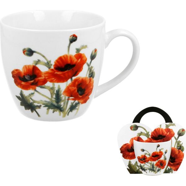 Duo Floral Tazza 460 Ml Classic Poppies Porcellana New Bone China-image