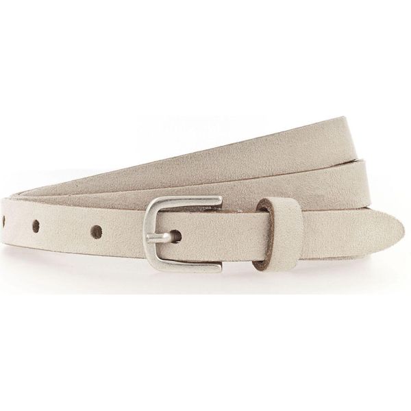 Vanzetti Pelle Cintura Cintura In Vita Slim Velours Belt W75 Cream Avorio-image
