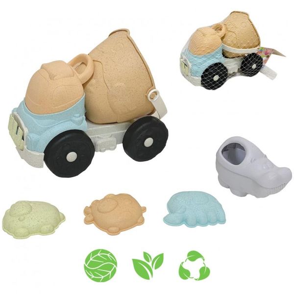 Woopie Green Kit Sabbia Secchio Per Camion 7 El. Materiale Biodegradabile-image