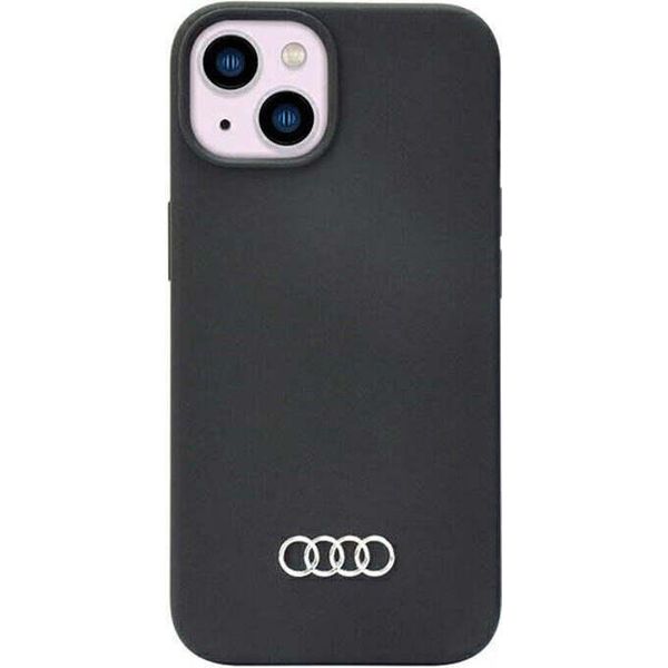 Audi Custodia In Silicone Iphone 14 / 15 / 13 6.1 Nero/Nero Custodia Rigida Au-Lsrip14-Q3/D1-Bk-image