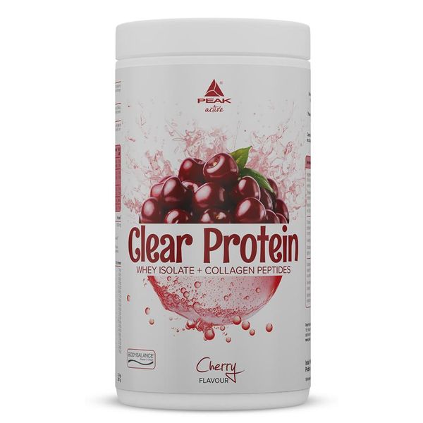 Clear Protein - 450 G Gusto Ciliegia I 15 Porzioni I Proteine Isolate Del Siero Di Latte Di Alta Qualità + Peptidi Di Collagene I Bodybalance I Gusto Fruttato E Rinfrescante-image