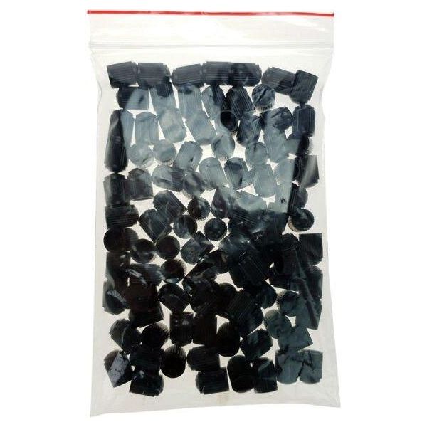 100 Tappi Per Valvole Tappi Per Valvole Tappi Per Valvole 100X Nero-image