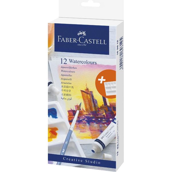 Faber-Castell 169612 Colori Per Acquerello FABER-CASTELL In Tubetto, Confezione Da 12 Pezzi-image