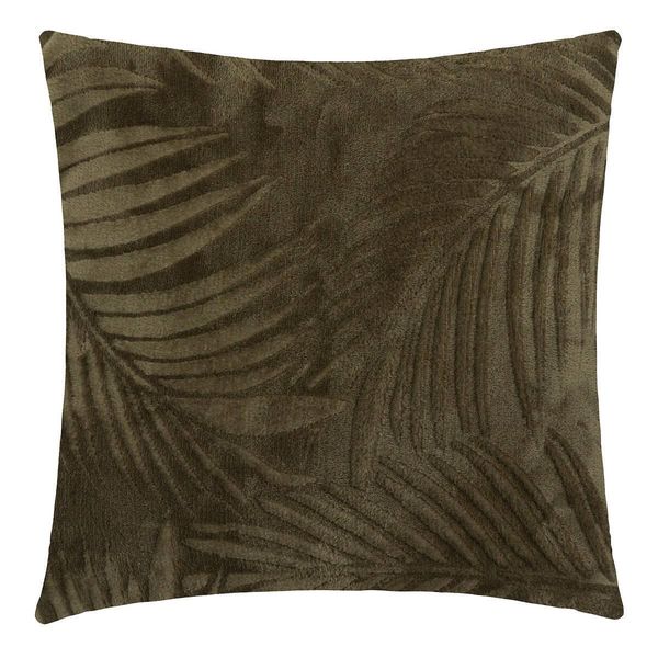 Cuscino Di Flanella "Zoa"" - Verde Cachi - 40X40 Cm - Atmosphera CréAteur D'intéRieur"-image