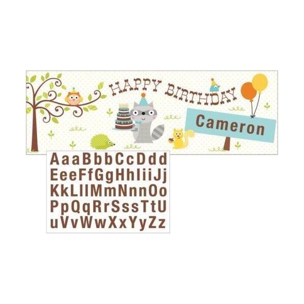 Creative Party - Foresta - Bandiera, Buon Compleanno 79-Pack Set - Plastica SG24624 (Taglia Unica) (Colorato)-image