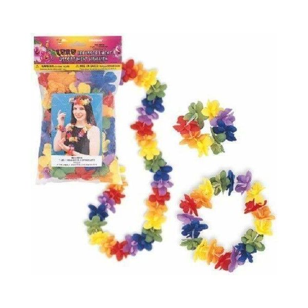 Unique Party - Fiori - Accessori Per Costumi, Confezione Da 4 Pezzi Per Feste In Spiaggia - Plastica SG24456 (Taglia Unica) (Colorato)-image