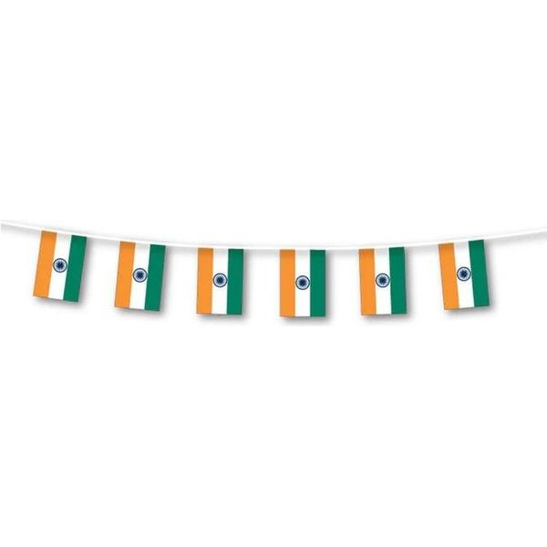 Amscan - Bandiera Indiana - Bandiere "Pride Passion"" - Plastica SG24195 (Taglia Unica) (Zafferano/Bianco/Verde)"-image