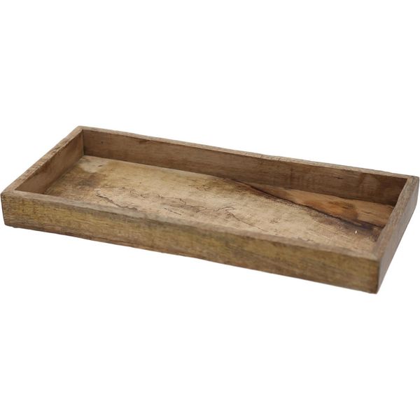 Ciotola Decorativa Di Mango Quadrata - Piccola / 34 X 12 Cm - Vassoio Portacandele In Legno Con Bordo - Ciotola In Legno Decorazione Da Tavolo Ciotola Portacandele Vassoio In Legno Vassoio Decorazione Per Candele Vassoio-image