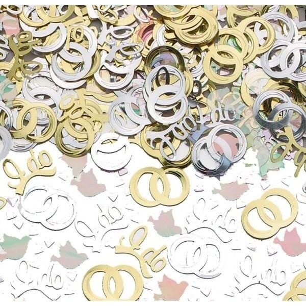 Amscan - Coriandoli "Promesse Di Matrimonio"" SG25164 (Taglia Unica) (Oro/Argento)"-image