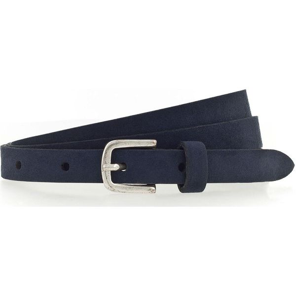 Vanzetti Pelle Cintura Cintura In Vita Slim Velours Belt W85 Navy Blu Scuro-image