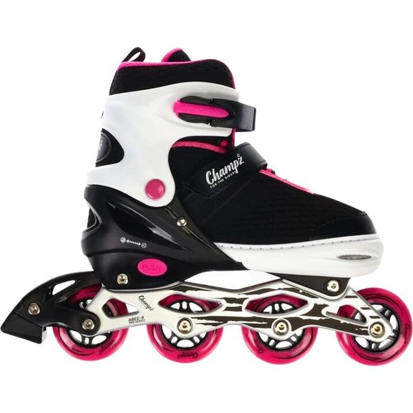 Pattini In Linea Champz Per Ragazzi - Pattini In Linea Pro - Nero/Rosa - Taglia 38-42 Eu (Max 60 Kg)-image