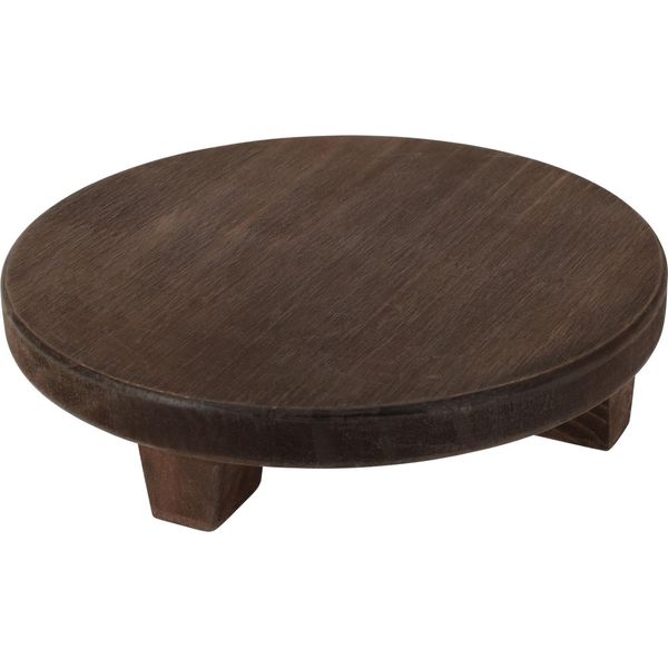 Supporto Per Piante In Legno Marrone - Ø 32 Cm - Sgabello Per Fiori (Grande)-image