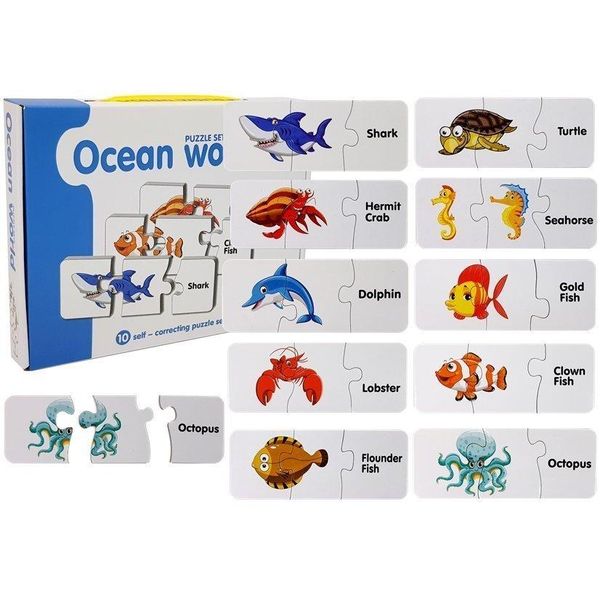 Puzzle Educativo Il Mondo Degli Oceani Puzzle 10 Connessioni-image