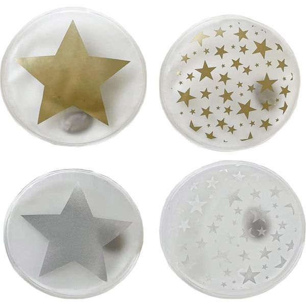Scaldamani Tascabile Stars Rotondo In Set Da 4 - Scaldamani Riutilizzabili-image