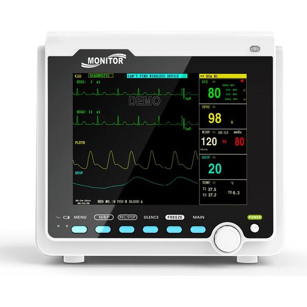Monitor Paziente Portatile Da 8,0" Segni Vitali Ecg Multiparametro Nibp SPO2 Resp Temp CMS6000"-image