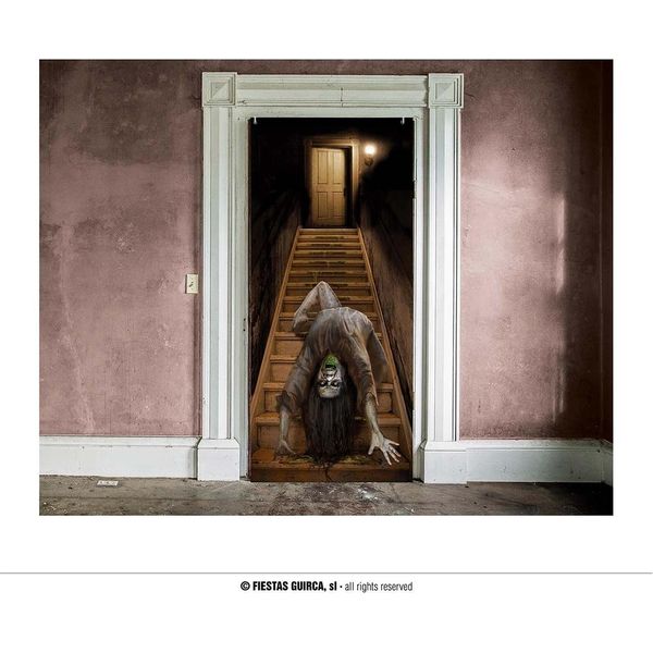 Poster Per Porta Halloween Zombie Decorazione Inquietante Effetto Horror Spavento Atmosfera Inquietante Copriporta Design Realistico Dettagli Spaventosi, Colore: Multicolore-image