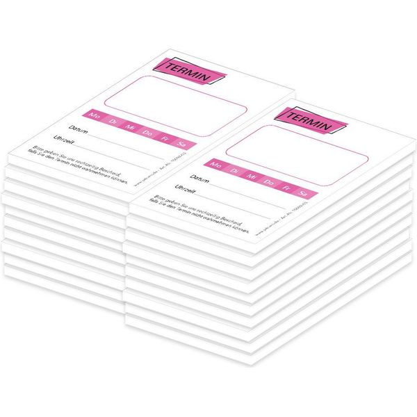 Pricaro Blocchetto Per Appuntamenti "Basic"" Rosa, (Confezione Da 20)"-image