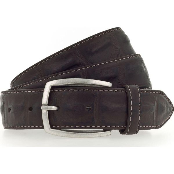Vanzetti Pelle Cintura 35Mm Leather Belt W100 Dark Brown Marrone Scuro-image