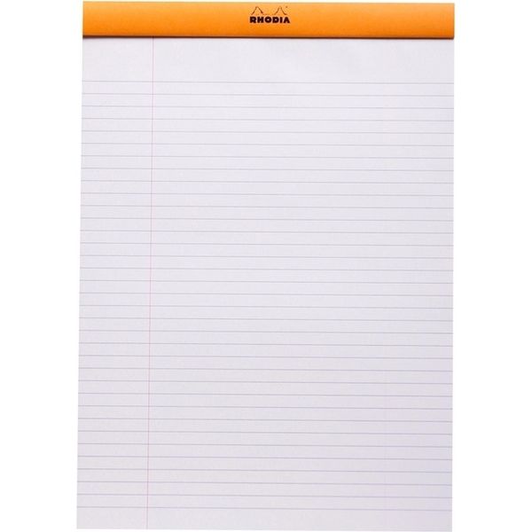 Blocco Note N. 18 A4 21X29,7Cm 80 Fogli 80G Foderati Con Bordo Arancione Confezione Da 5-image