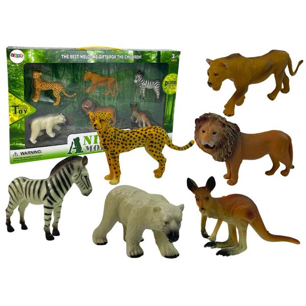 Set Di Figure Africa Animali Selvatici Canguro Zebra-image