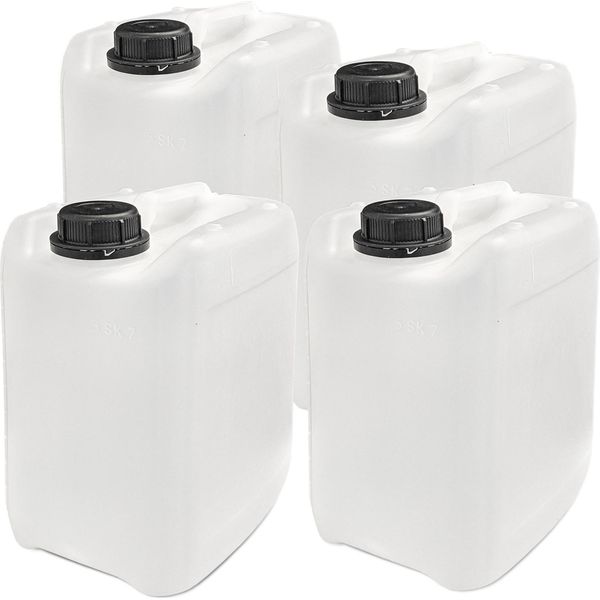 Plasteo® 4 Taniche Per L'acqua Da 5 Litri Taniche Per Il Campeggio Sicurezza Alimentare Senza Bpa Durevole Gastronomia Commerciale Campeggio Caravan Interno Esterno-image
