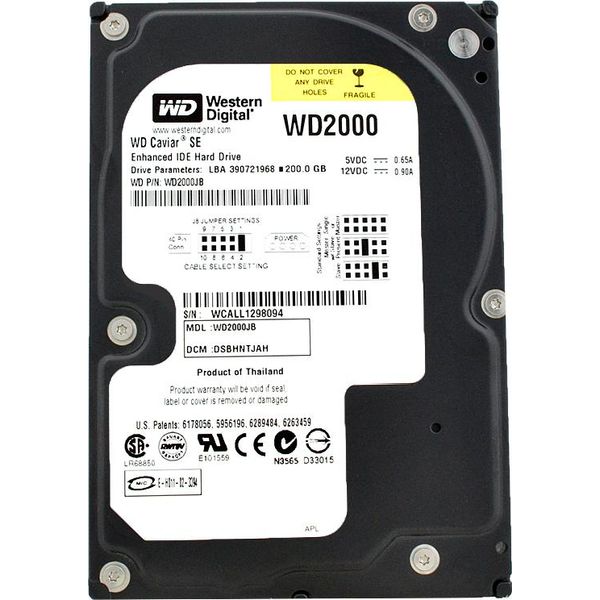 Disco Rigido Wd WD2000JB 200 Gb 8Mb Cache 7200Rpm Ata 3,5'' Pollici-image