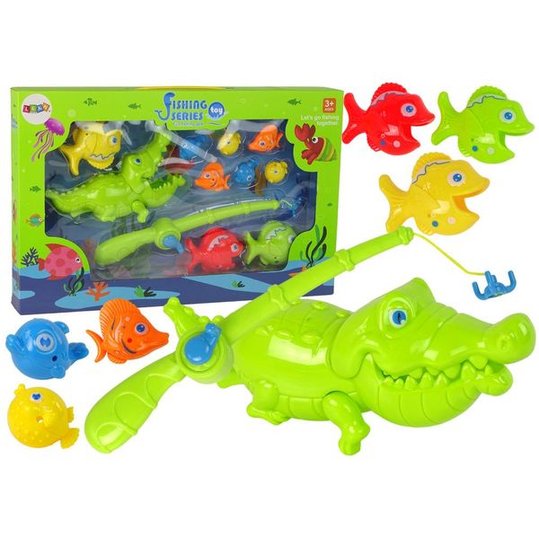 Gioco Di Abilità Set Canna Da Pesca Pesce Coccodrillo-image