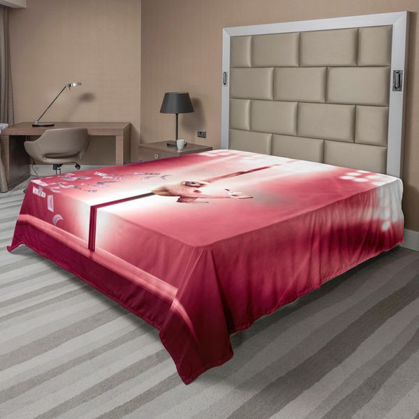 Abakuhaus Lenzuolo Divertente, Scimmia Su Un Polo Whisky Colori Pastello Composizione Motivo Stravagante, Lenzuolo Superiore Morbido E Confortevole Per Un Letto Decorativo 1 Pezzo 266 Cm X 260 Cm, Magenta Marrone Chiaro-image